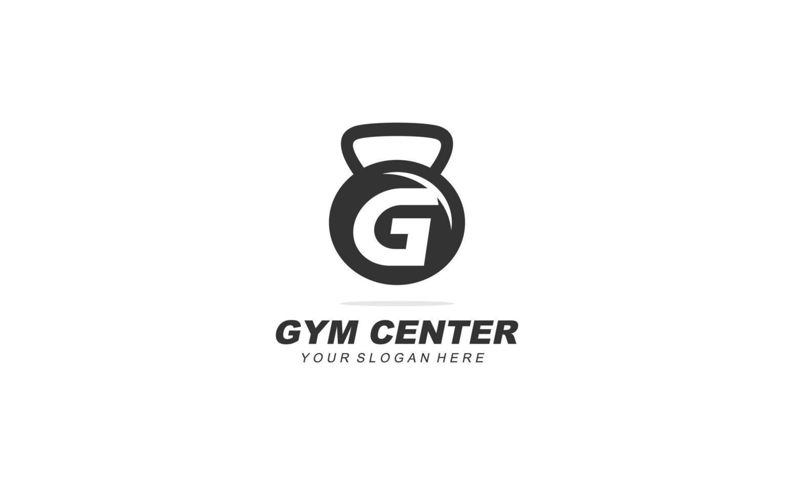 G Fitnessstudio Logo Design Inspiration. Vektor Brief Vorlage Design zum Marke.