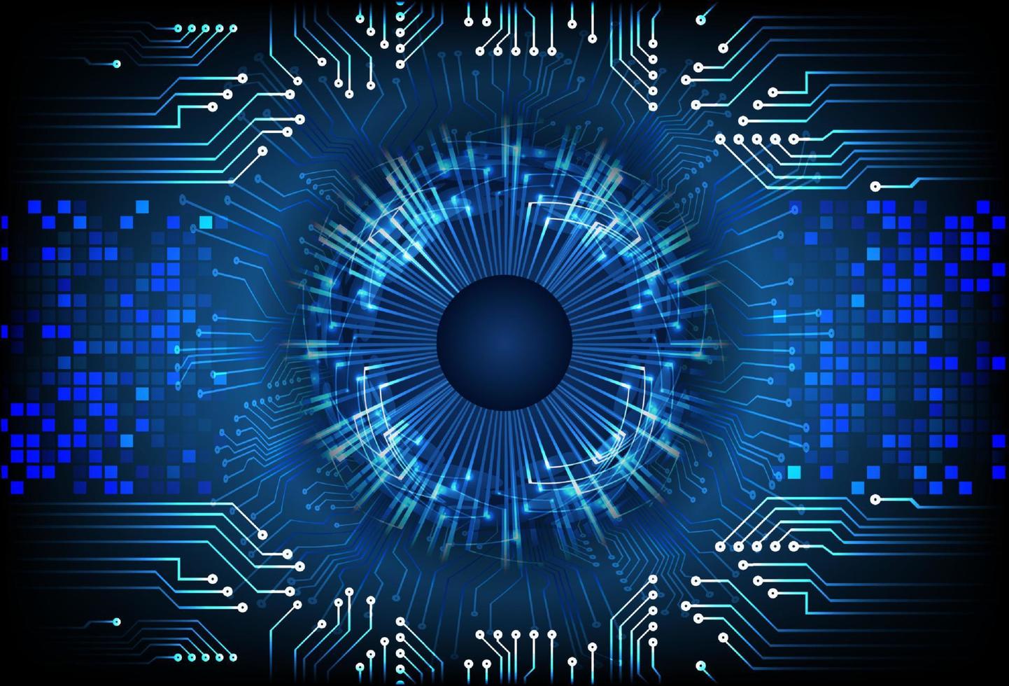 modern Cybersäkerhet öga på teknologi bakgrund vektor