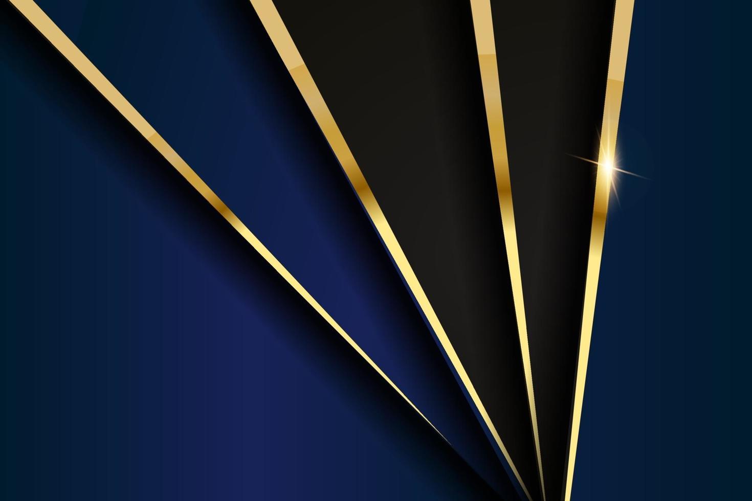 abstraktes polygonales Muster Luxus dunkelblau mit Gold vektor