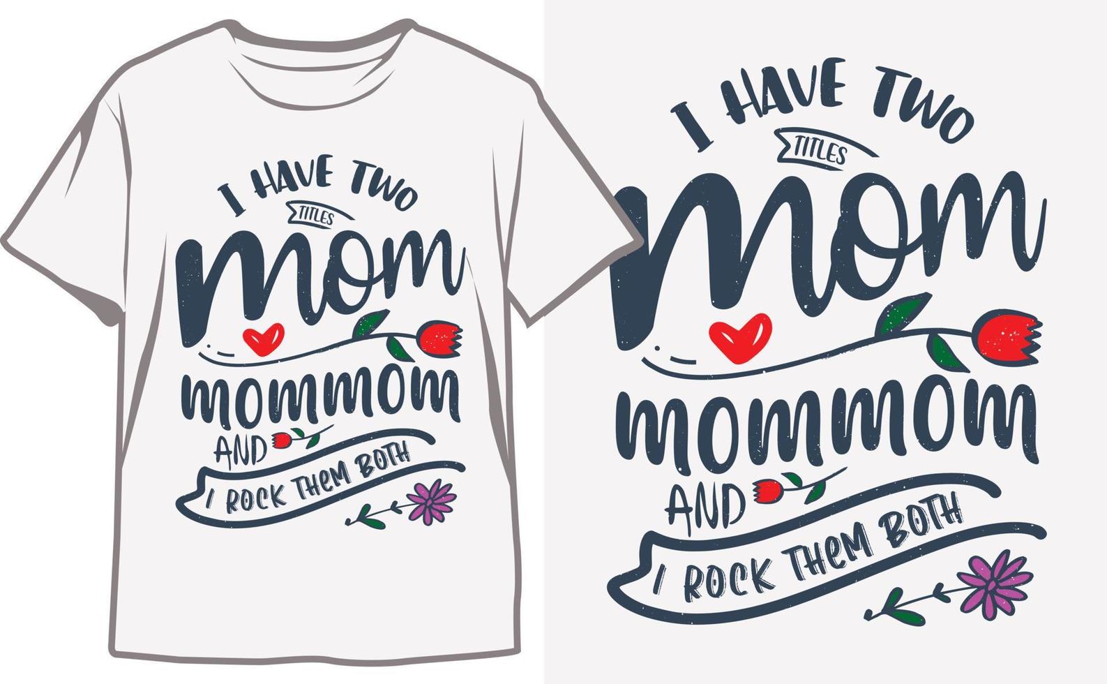 topp mors dag t-shirt mönster till visa din kärlek och uppskattning vektor