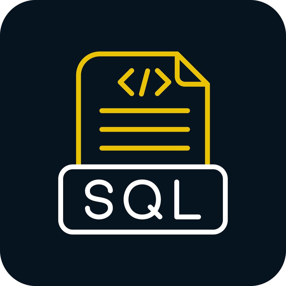 SQL-Datei-Vektor-Icon-Design vektor