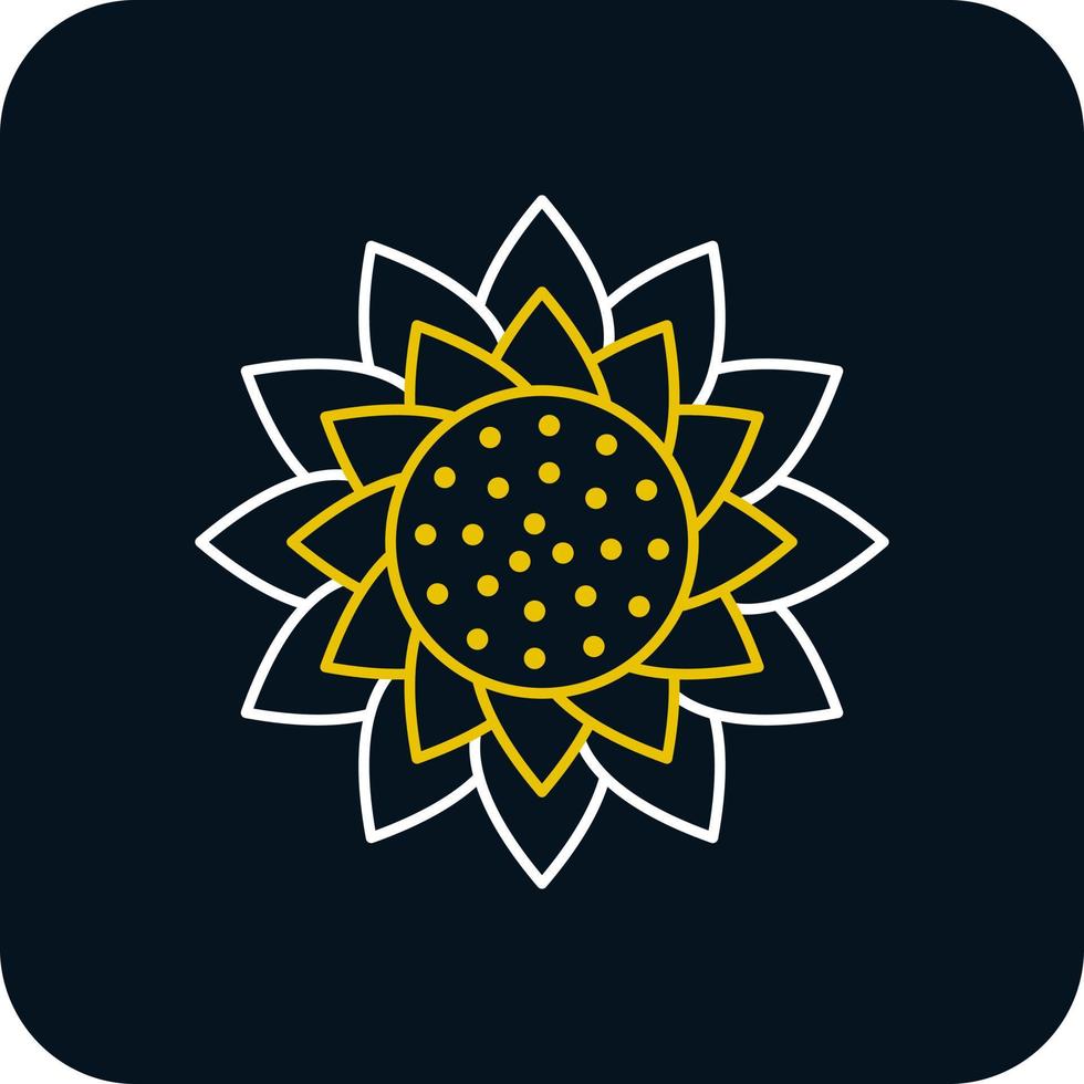 Sonnenblumen-Vektor-Icon-Design vektor