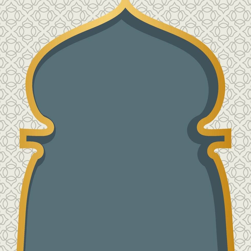 arabisches Fensterdesign. Ramadan Kareem Grußkarte. islamische Hintergrundkunst vektor