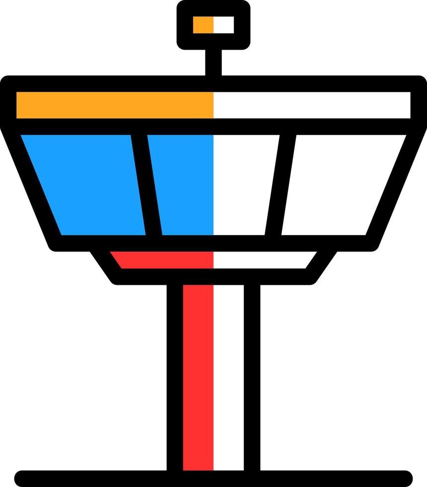 Kontrollturm-Vektor-Icon-Design vektor