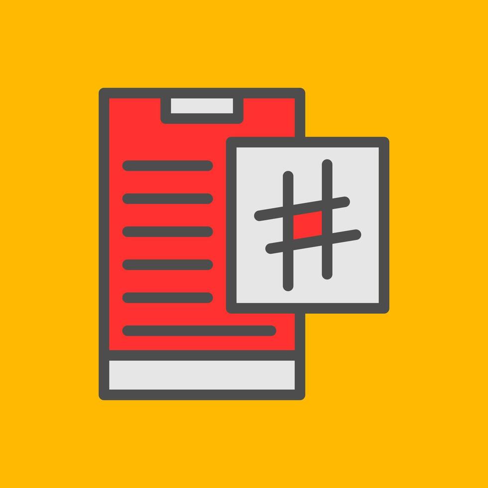 Hashtag-Vektor-Icon-Design vektor