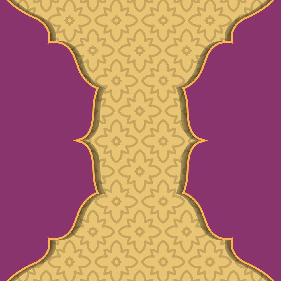 orientalischer Rahmen, Bannerschablone für Design im traditionellen arabischen Stil vektor