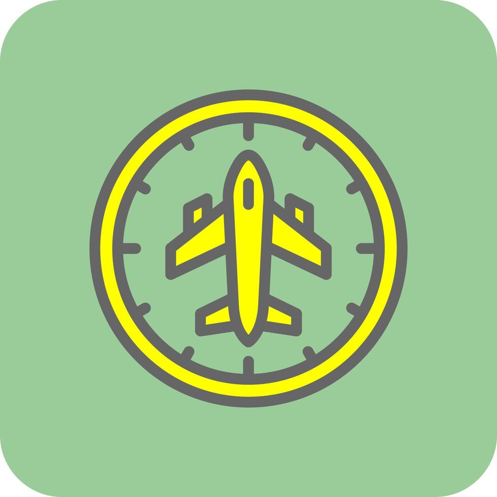 Flugzeiten-Vektor-Icon-Design vektor