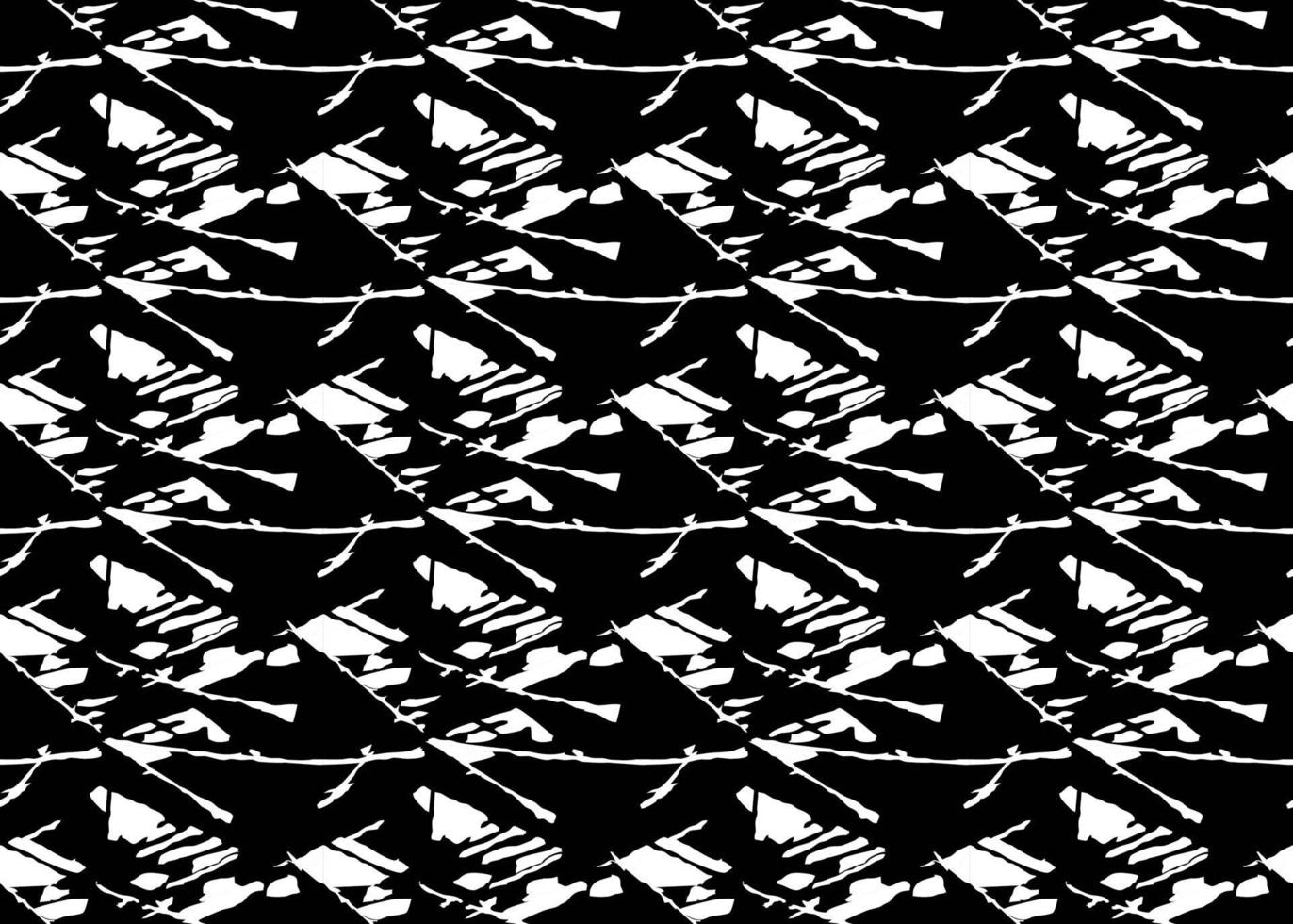 Hand gezeichnete, schwarze, weiße abstrakte Linien nahtloses Muster vektor