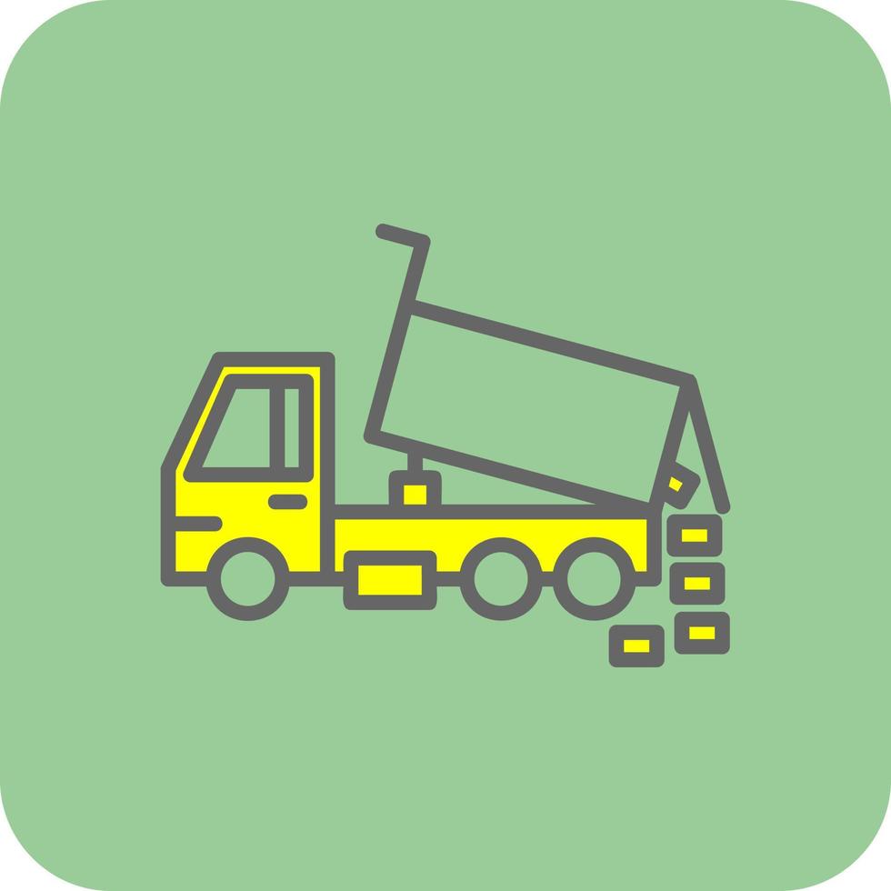 Kipper-LKW-Vektor-Icon-Design vektor