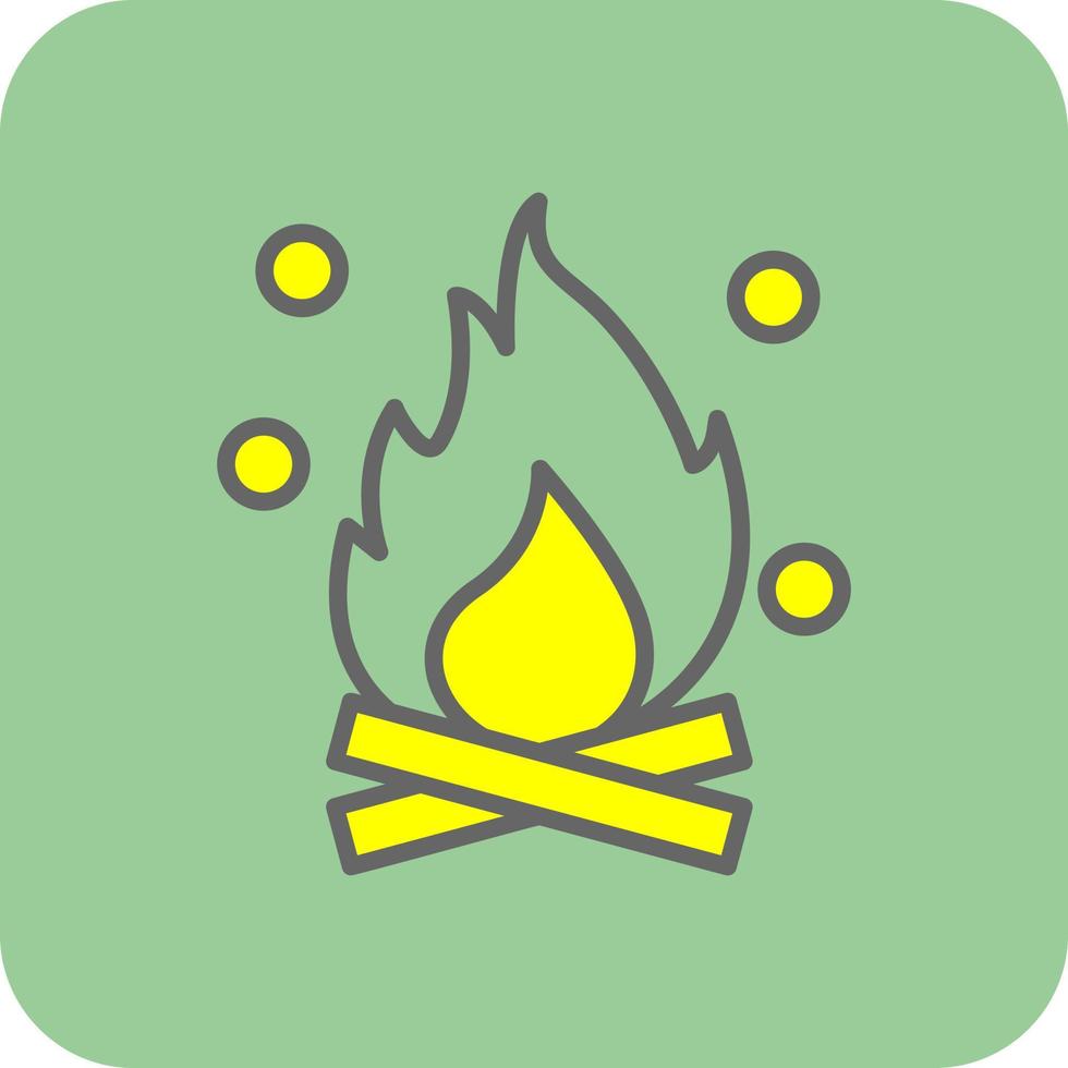 Lagerfeuer-Vektor-Icon-Design vektor