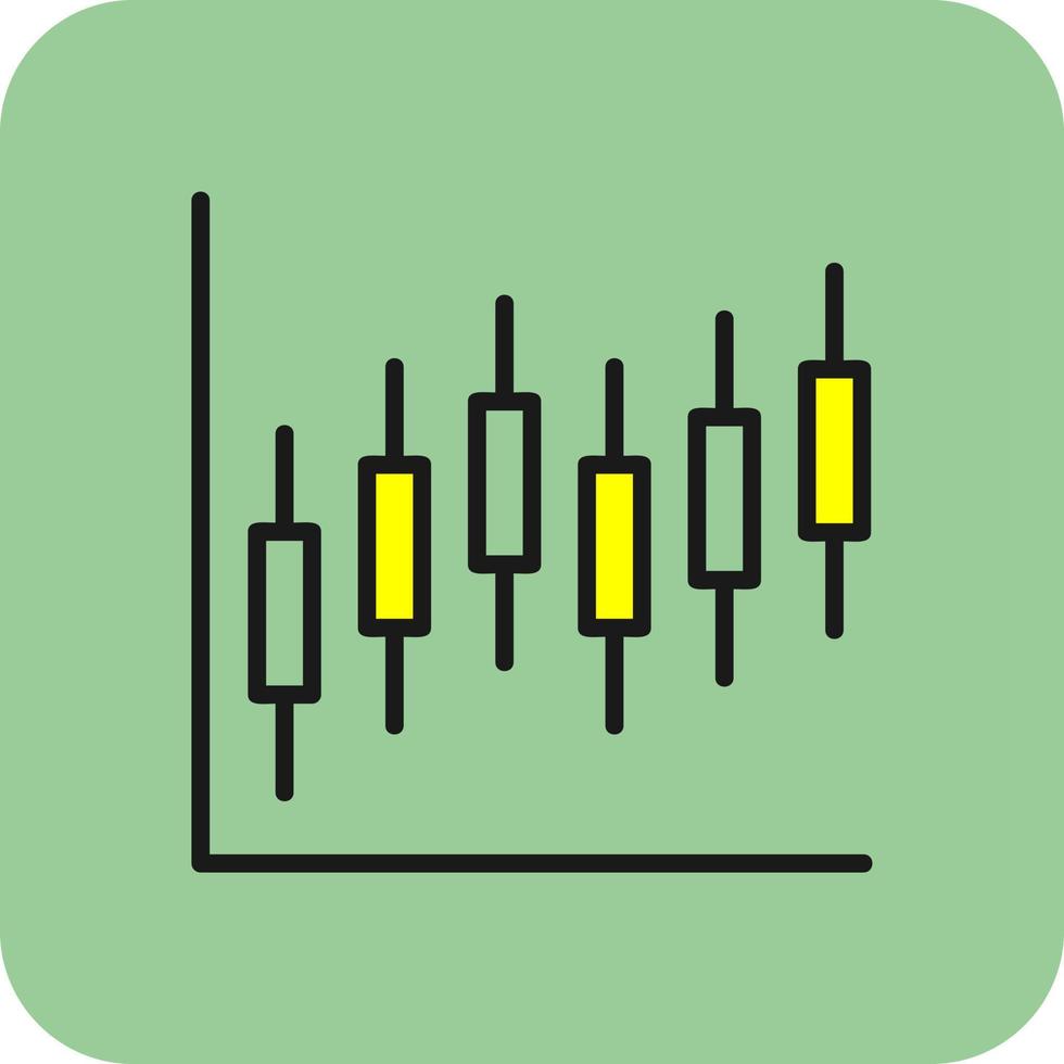 Candlestick-Diagramm-Vektor-Icon-Design vektor