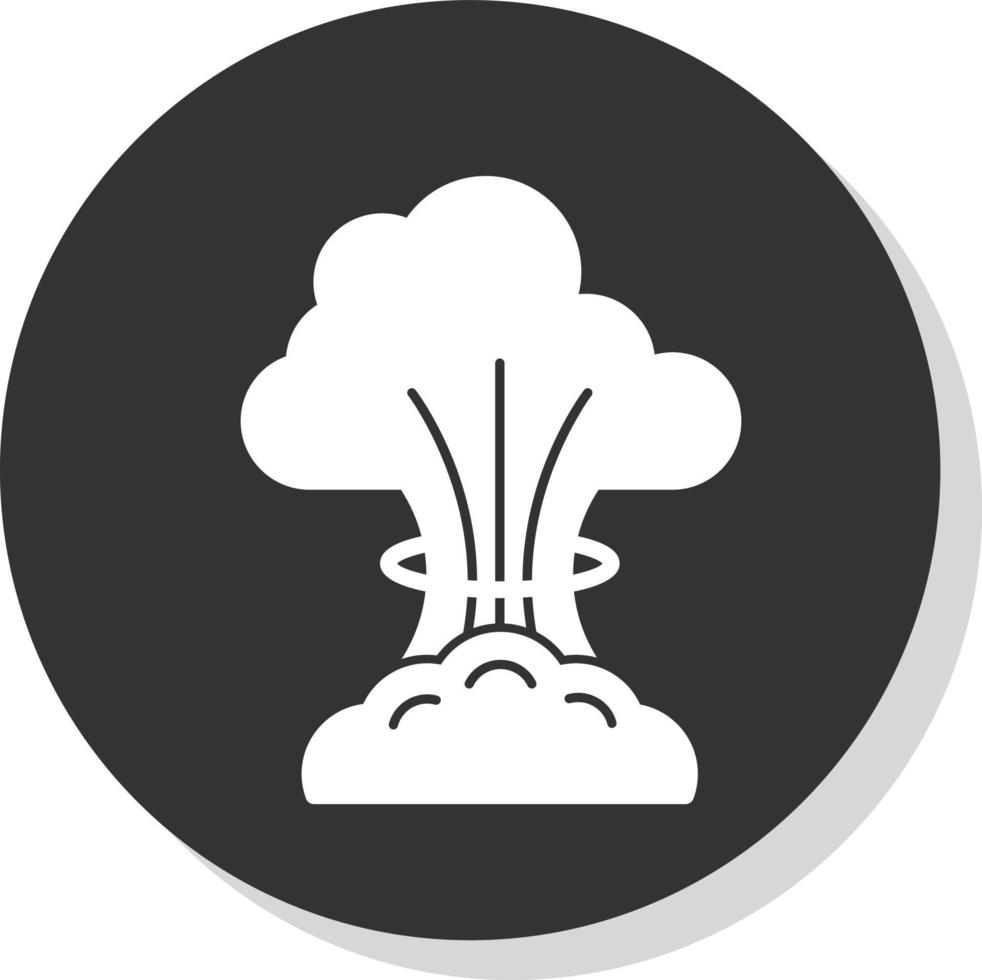 nukleare Explosion Vektor-Icon-Design vektor