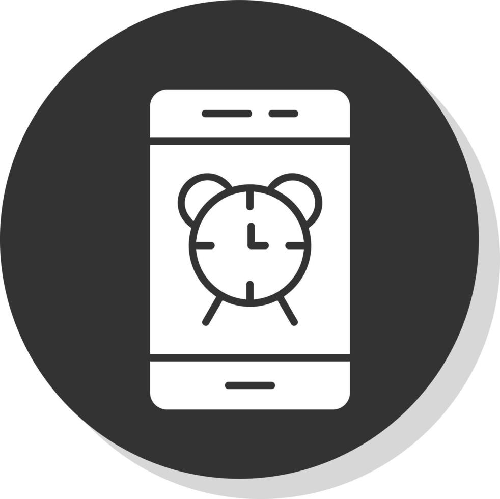 Smartphone-Alarm-Vektor-Icon-Design vektor