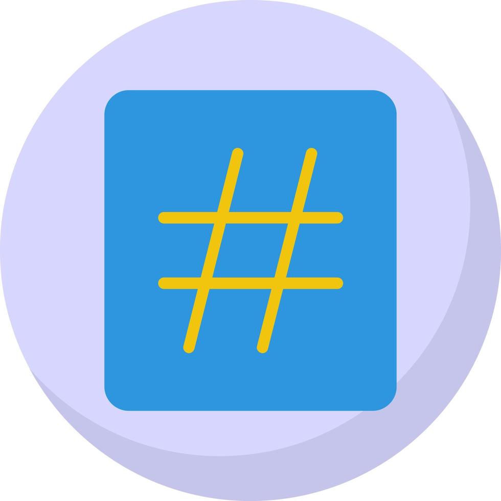 Hashtag-Vektor-Icon-Design vektor