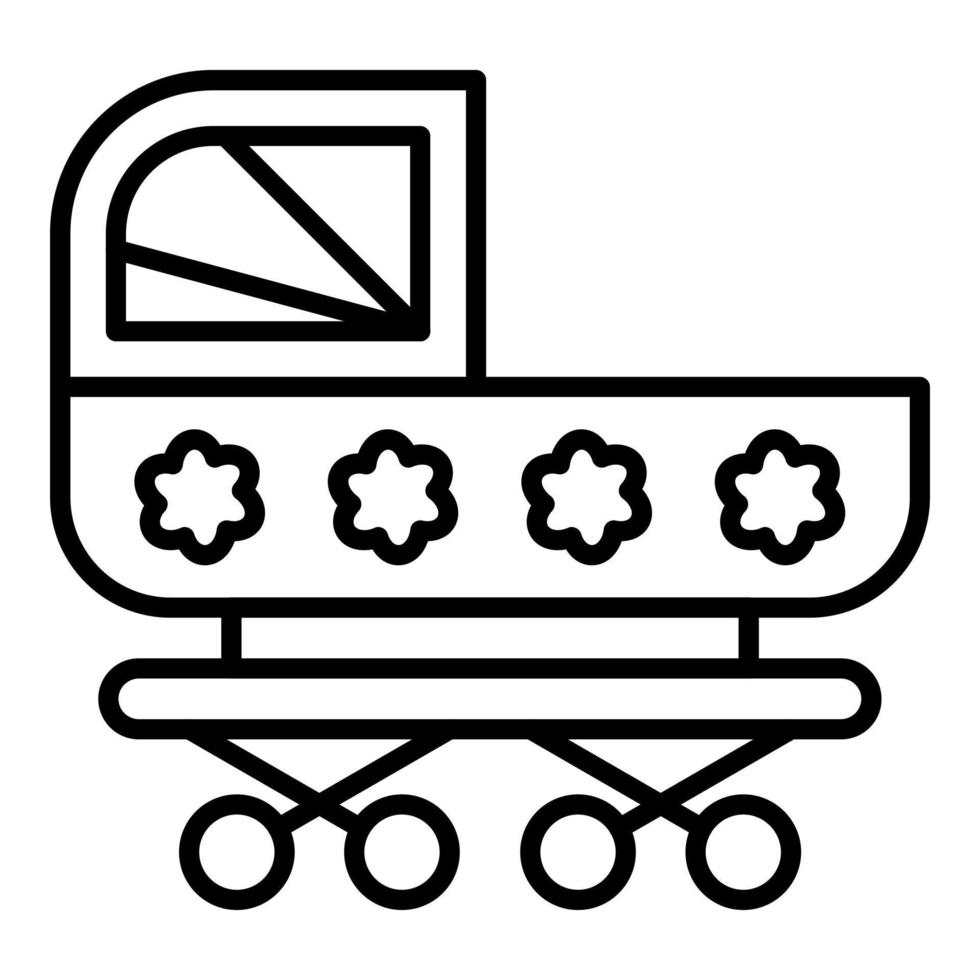 Kinderwagen Icon-Stil vektor