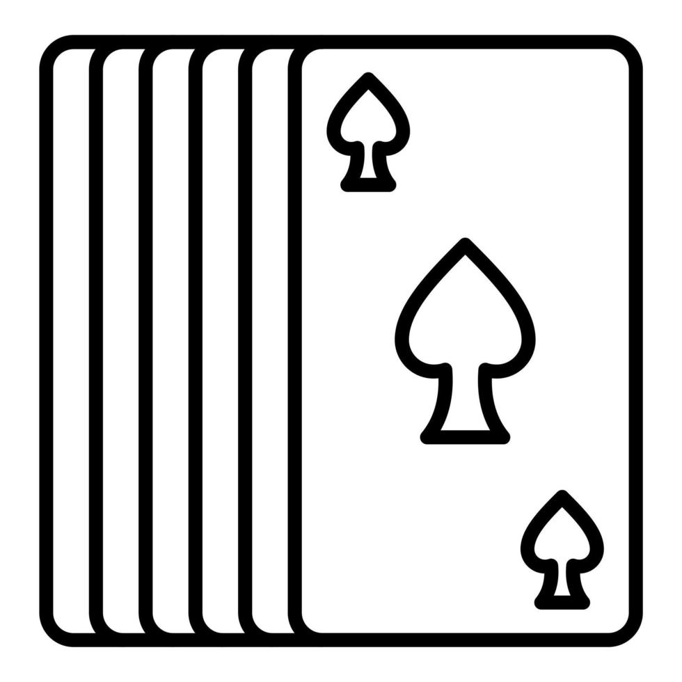 Karte Deck Symbol Stil vektor