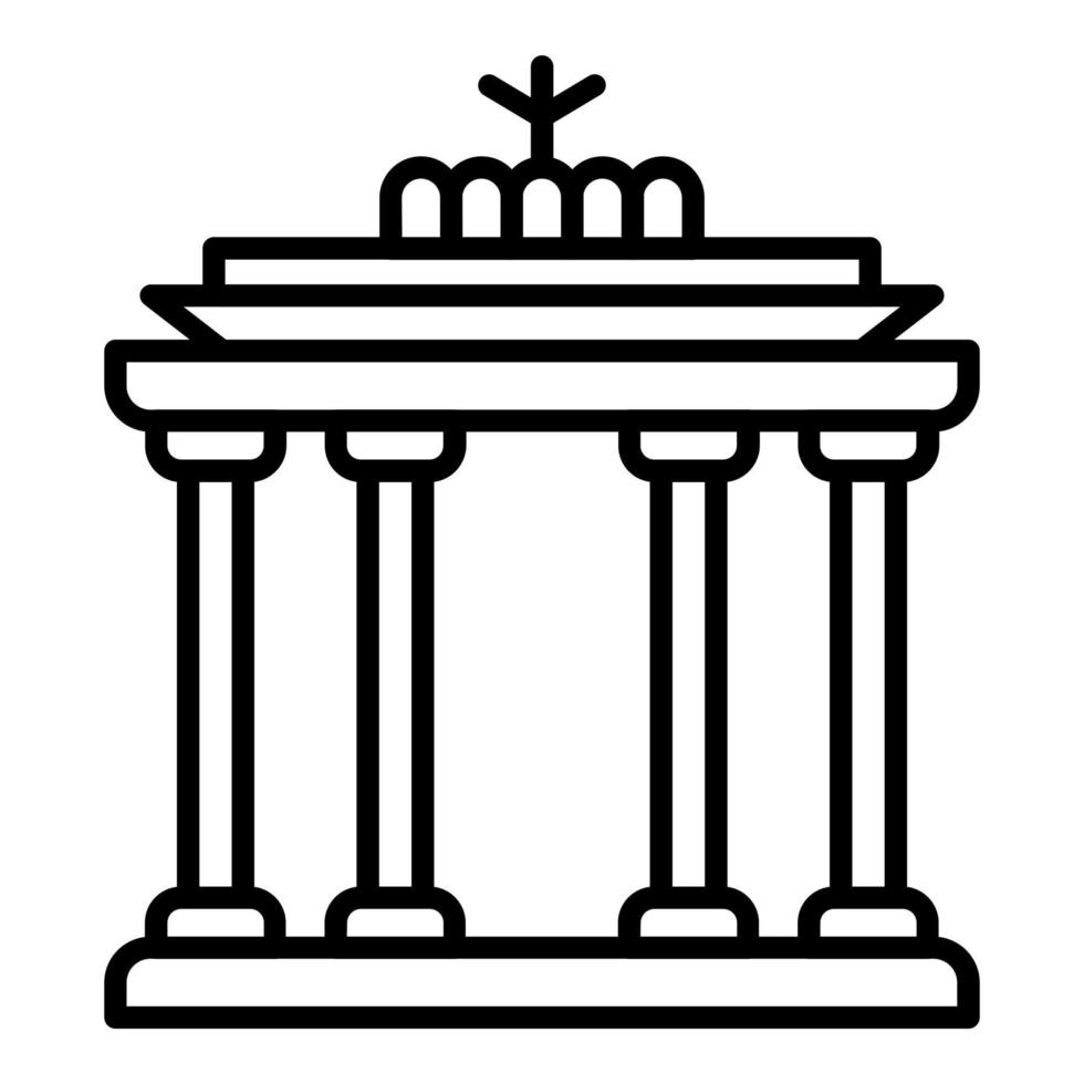 Brandenburg Tor Symbol Stil vektor