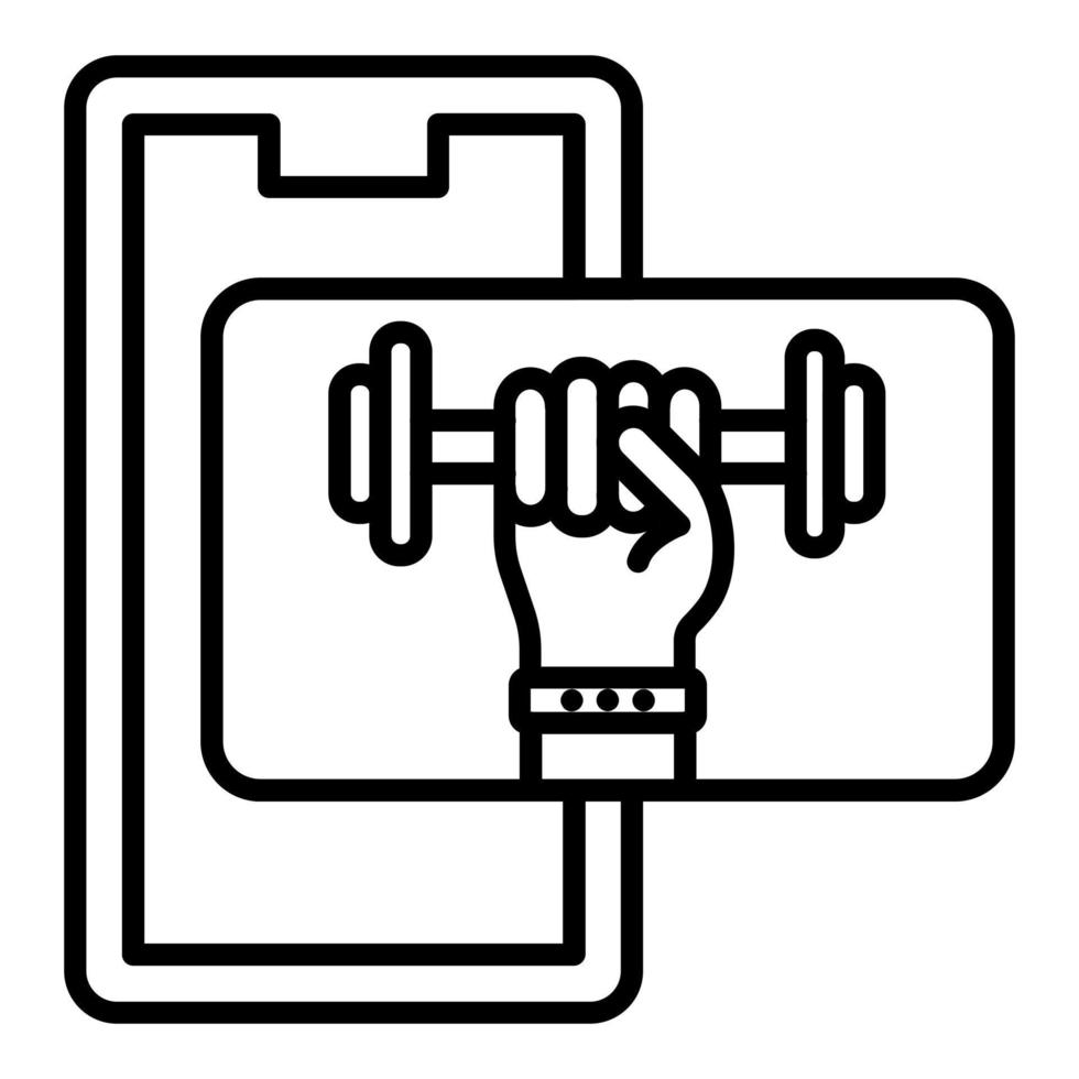 Symbolstil für Gewichtheben vektor