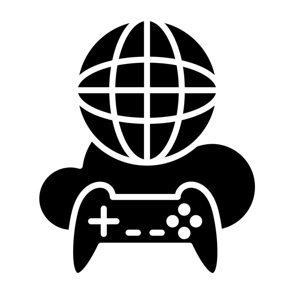 online Spiel Symbol Stil vektor