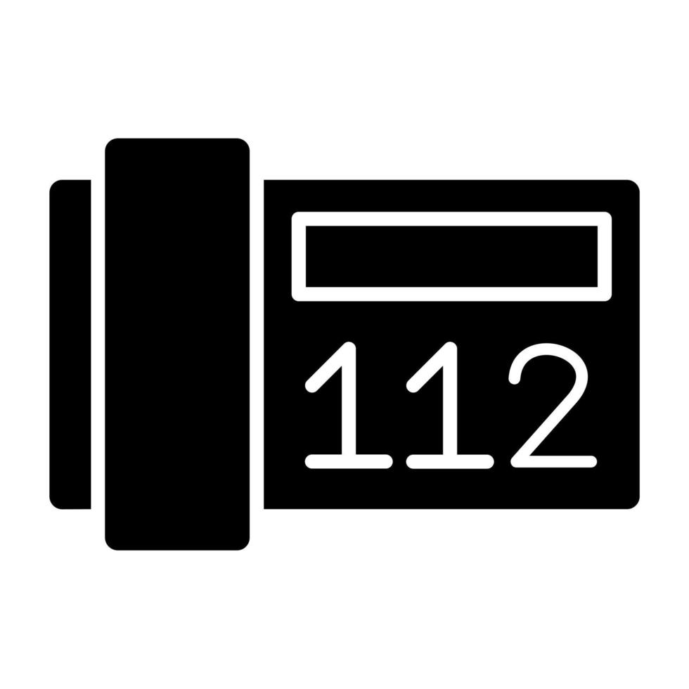 112 Symbol Stil vektor