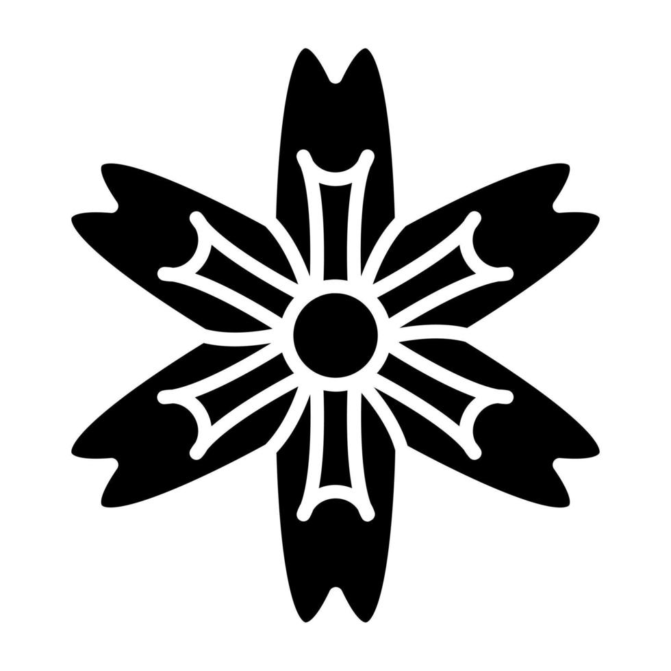 Kapuzinerkresse Symbol Stil vektor