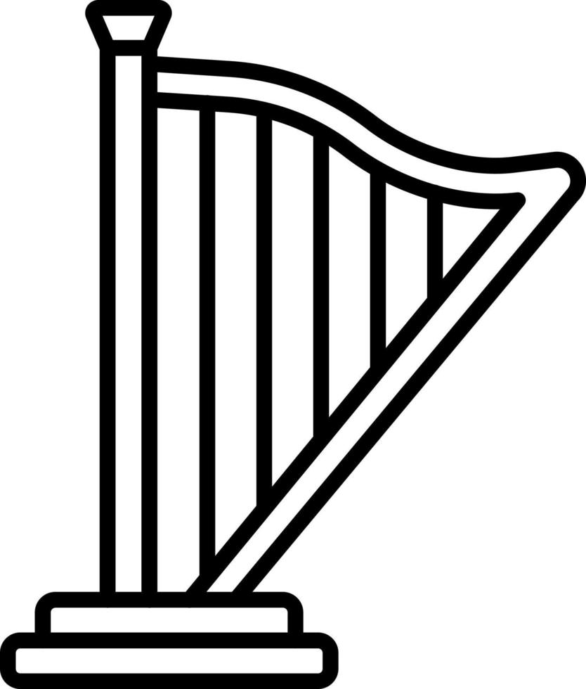 Harfe-Icon-Stil vektor