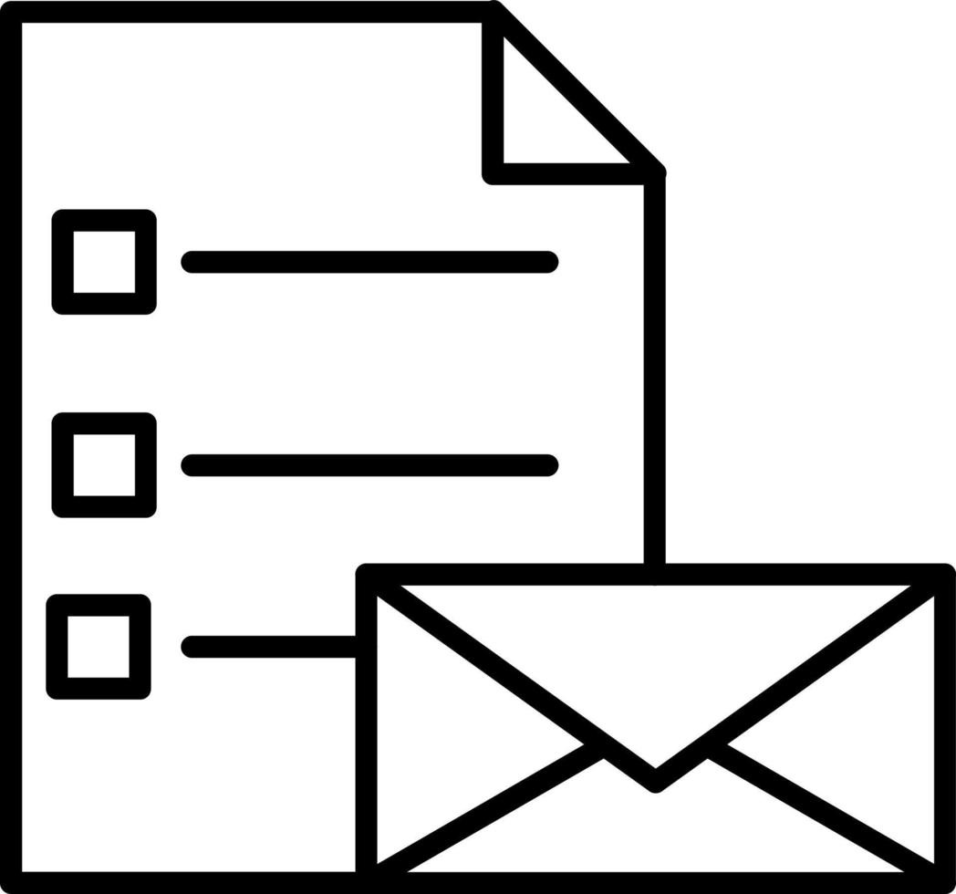 Email aufführen Symbol Stil vektor
