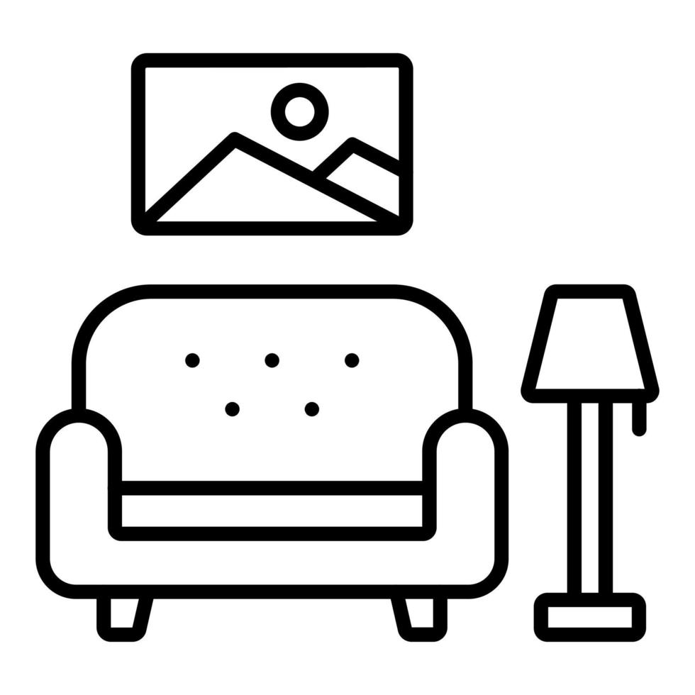 Wohnzimmer-Icon-Stil vektor