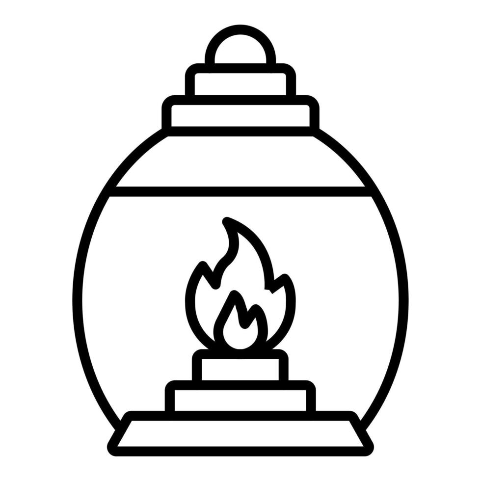 Gas Lampe Symbol Stil vektor