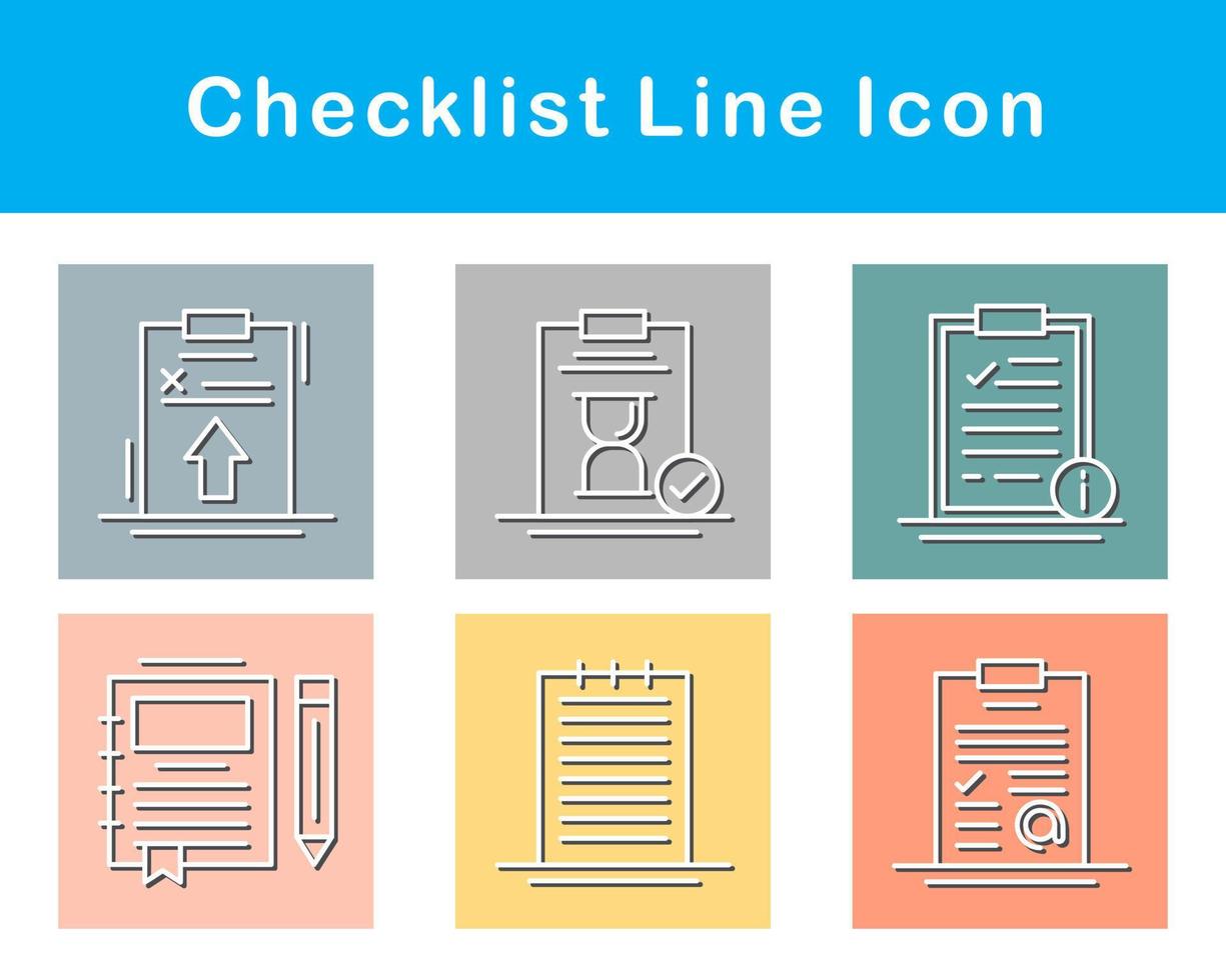 checklista vektor ikon uppsättning