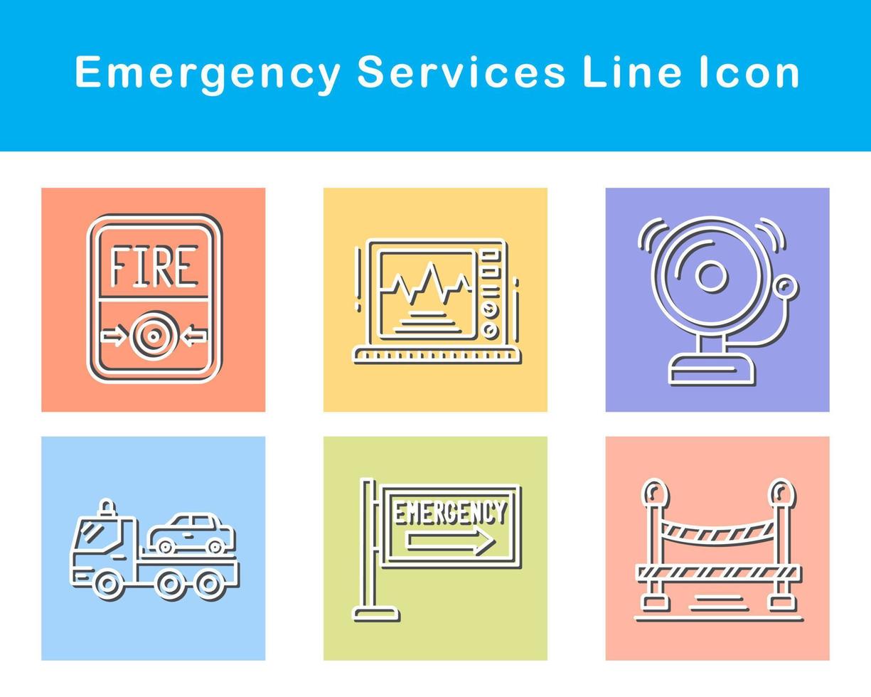 nödsituation tjänster vektor ikon uppsättning