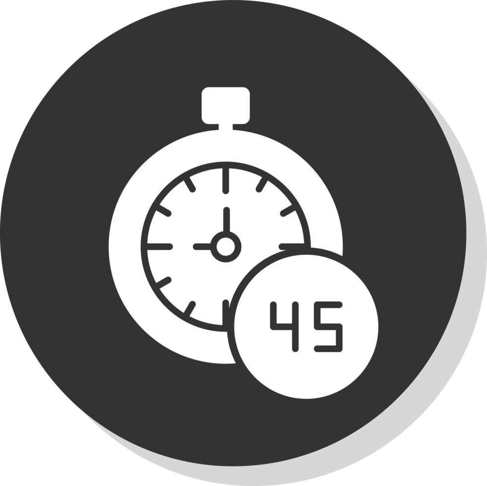 45 minuter vektor ikon design