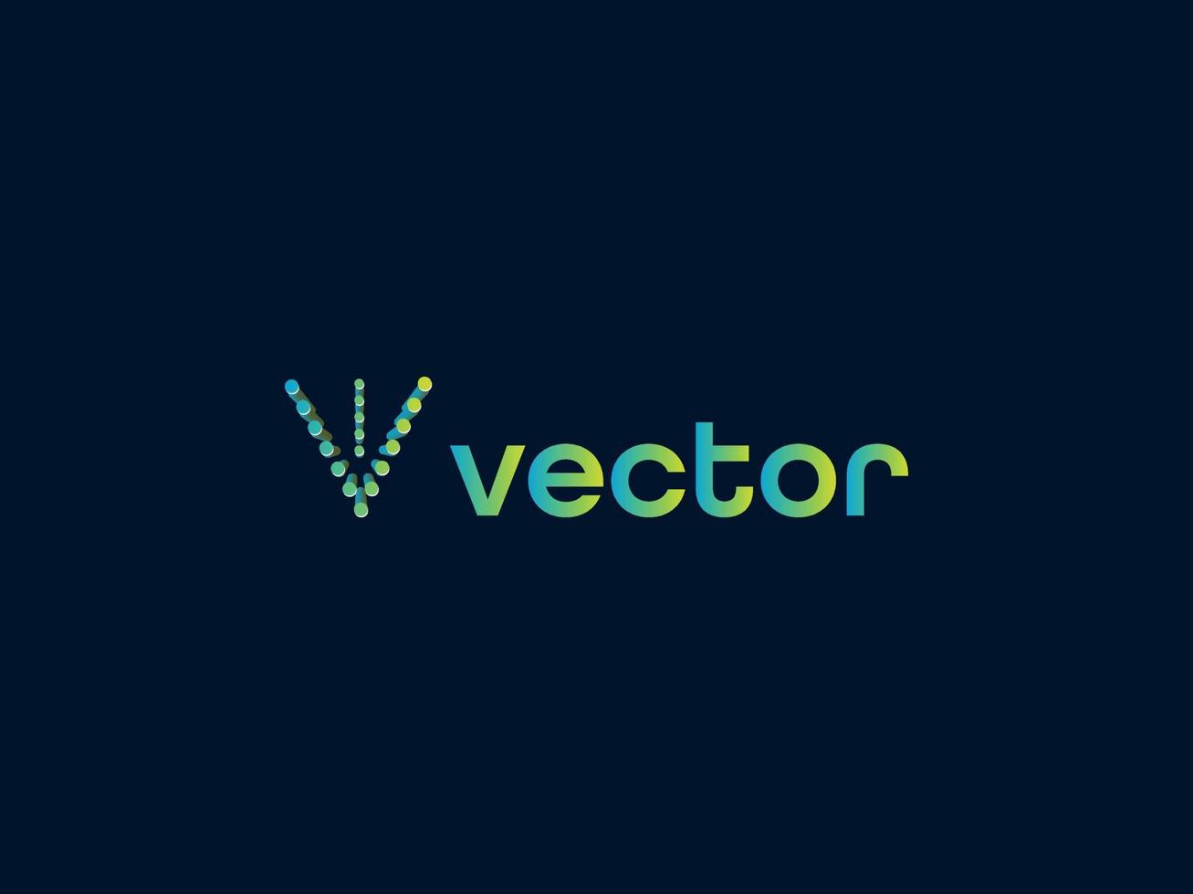 v brev logotyp vektor
