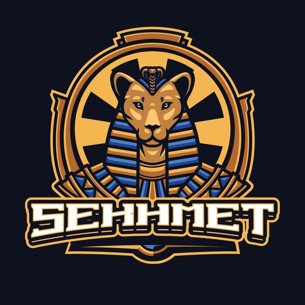 Sekhmet Maskottchen Charakter vektor