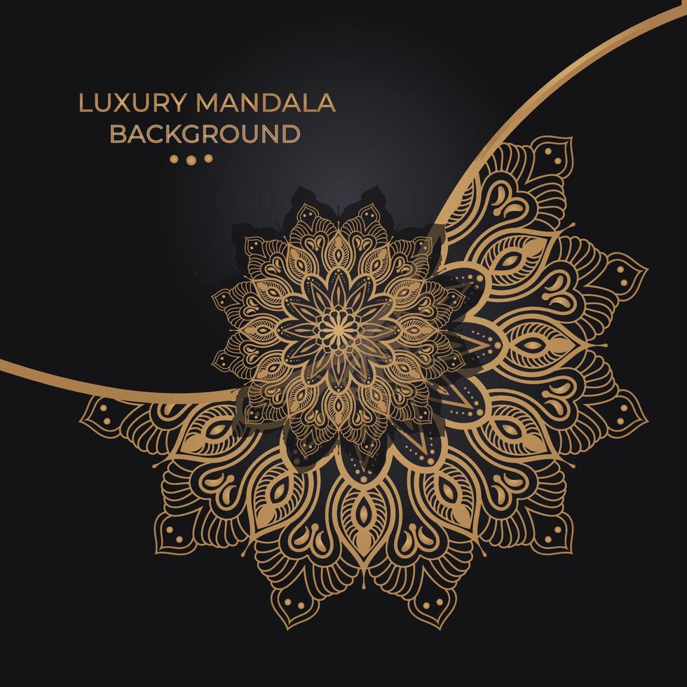 Luxus-Mandala-Hintergrunddesign vektor