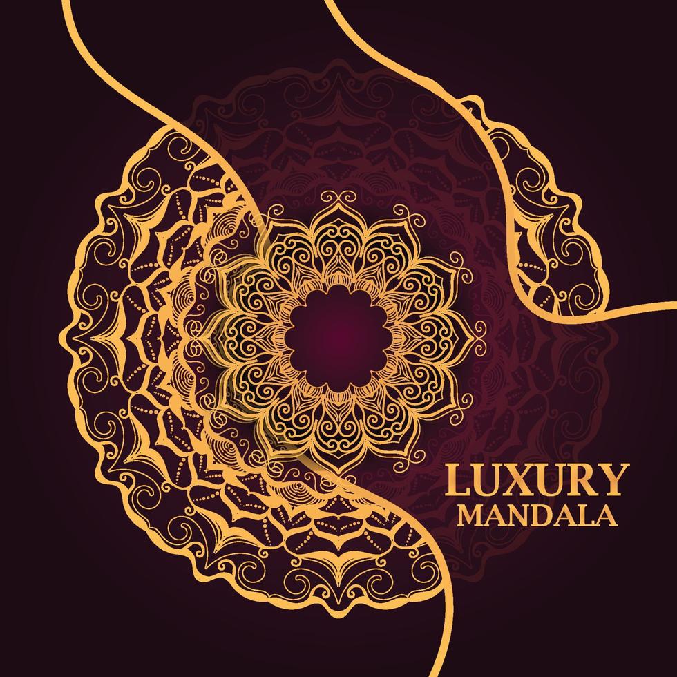 Luxus dekorative Mandala Design Hintergrund vektor