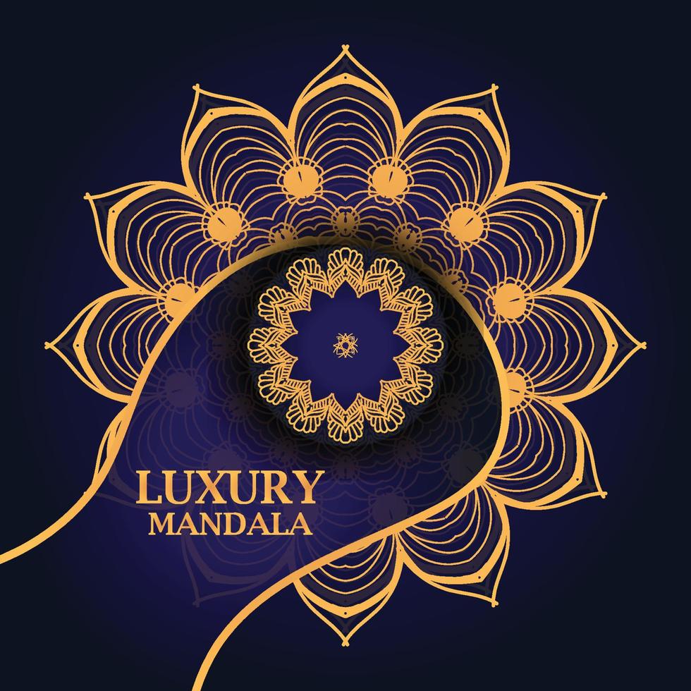 lyx dekorativ mandala design bakgrund vektor