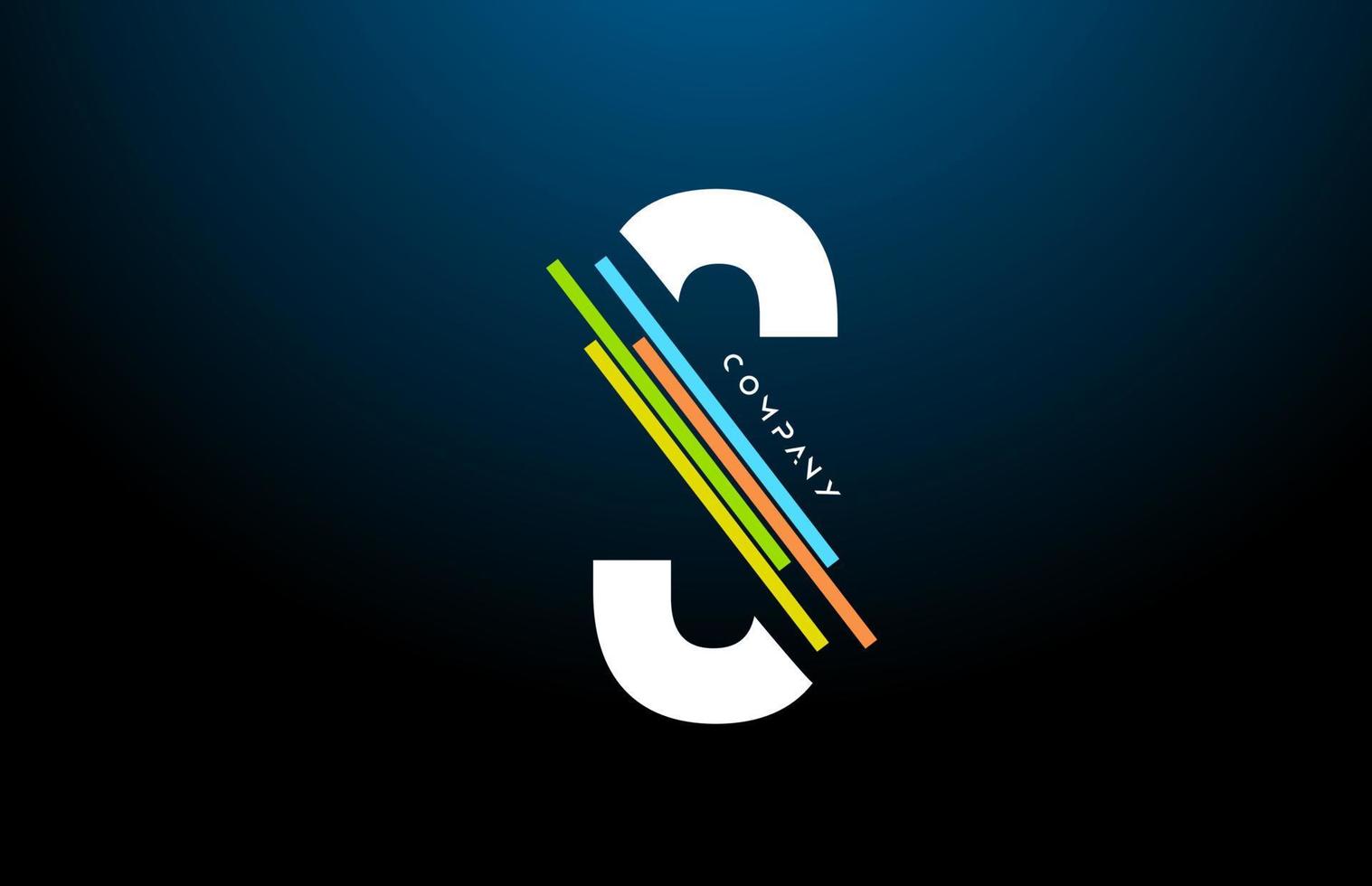färgad s alfabet brev logotyp ikon design med linje. kreativ mall för företag och företag vektor