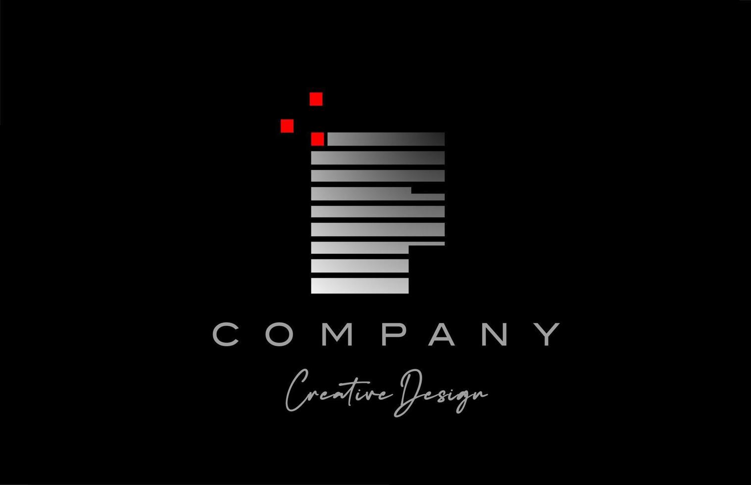 f alfabet brev logotyp med geometrisk mönster linje och prickar. företags- kreativ mall design för företag och företag vektor
