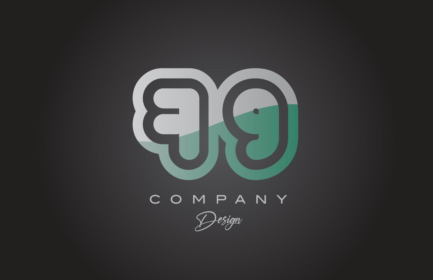79 grön grå siffra logotyp ikon design. kreativ mall för företag och företag vektor