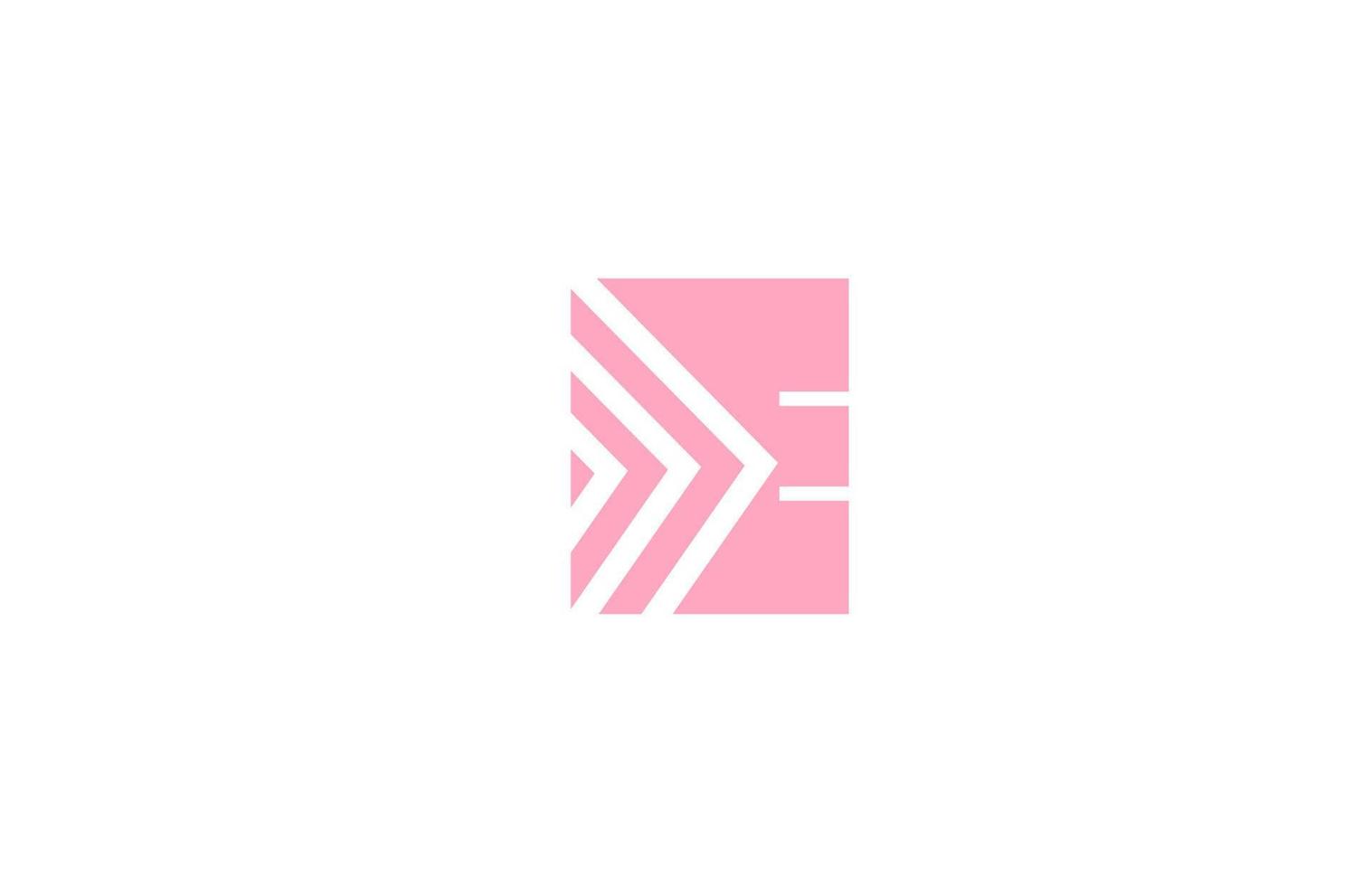 rosa brev e alfabet logotyp ikon med linje design. kreativ geometrisk mall för företag och företag vektor
