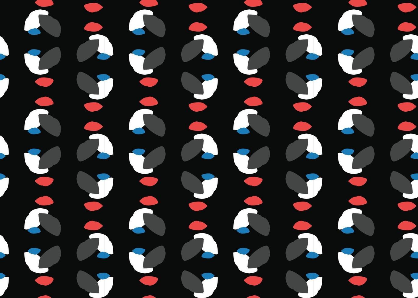 handritad, svart, grå, röd, blå, vit färger formar sömlösa mönster vektor