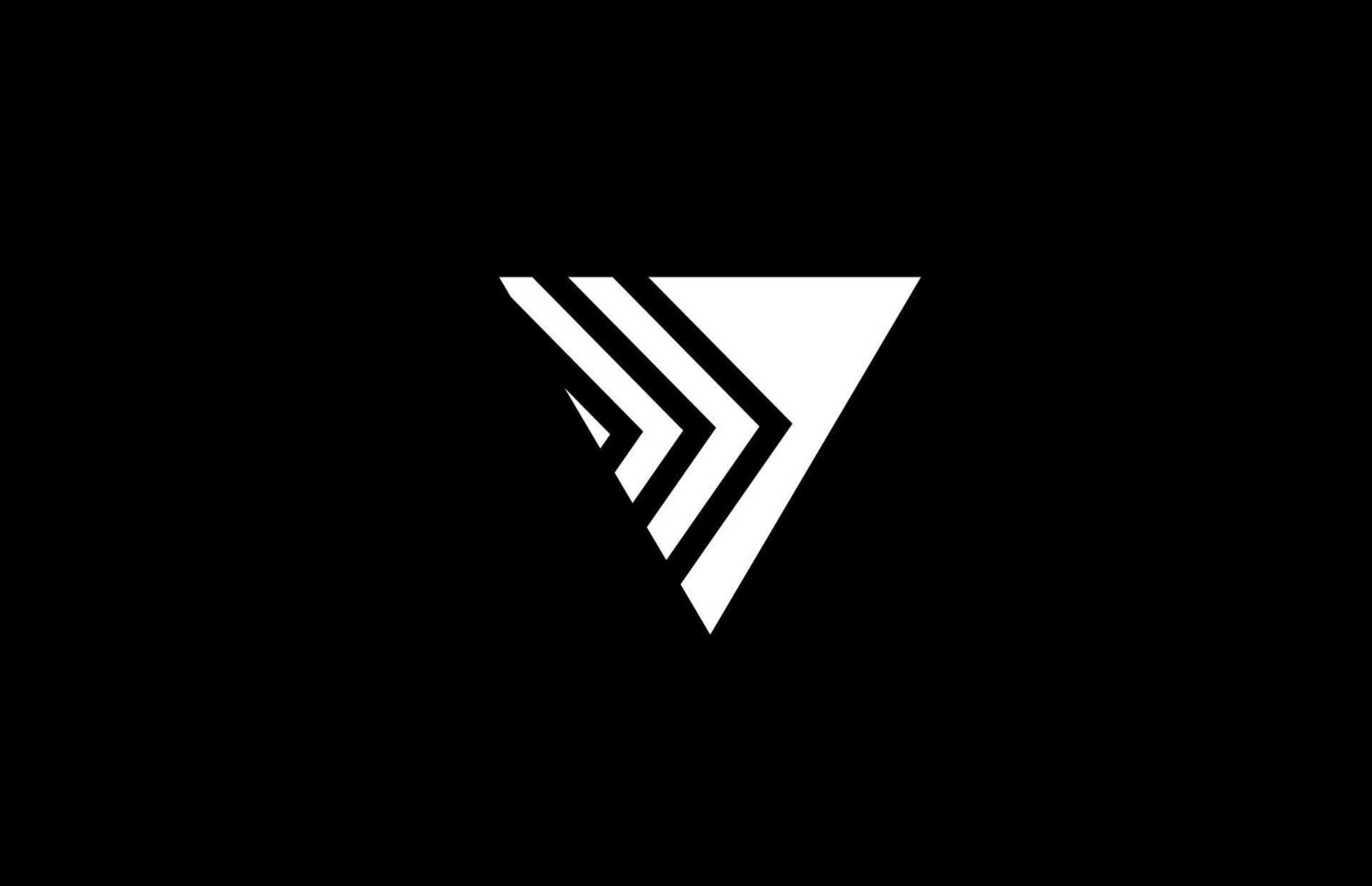 v alfabet brev logotyp ikon design med geometrisk rader. kreativ mall för företag och företag vektor
