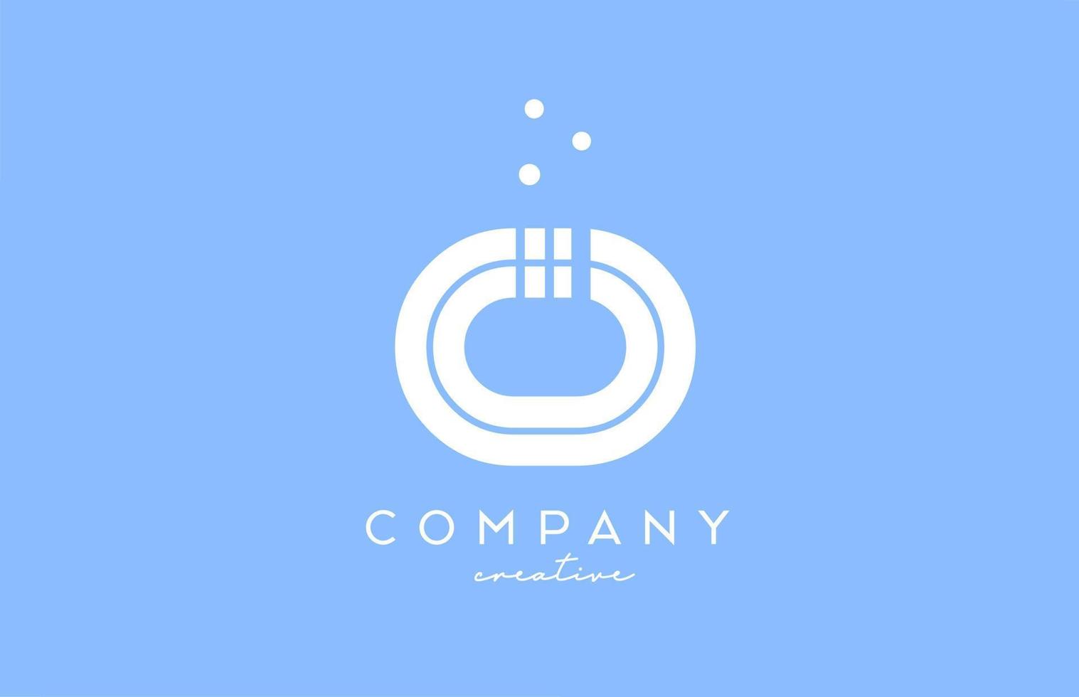 Ö Blau Weiß Alphabet Brief Logo mit Linien und Punkte. korporativ kreativ Vorlage Design zum Unternehmen und Geschäft vektor