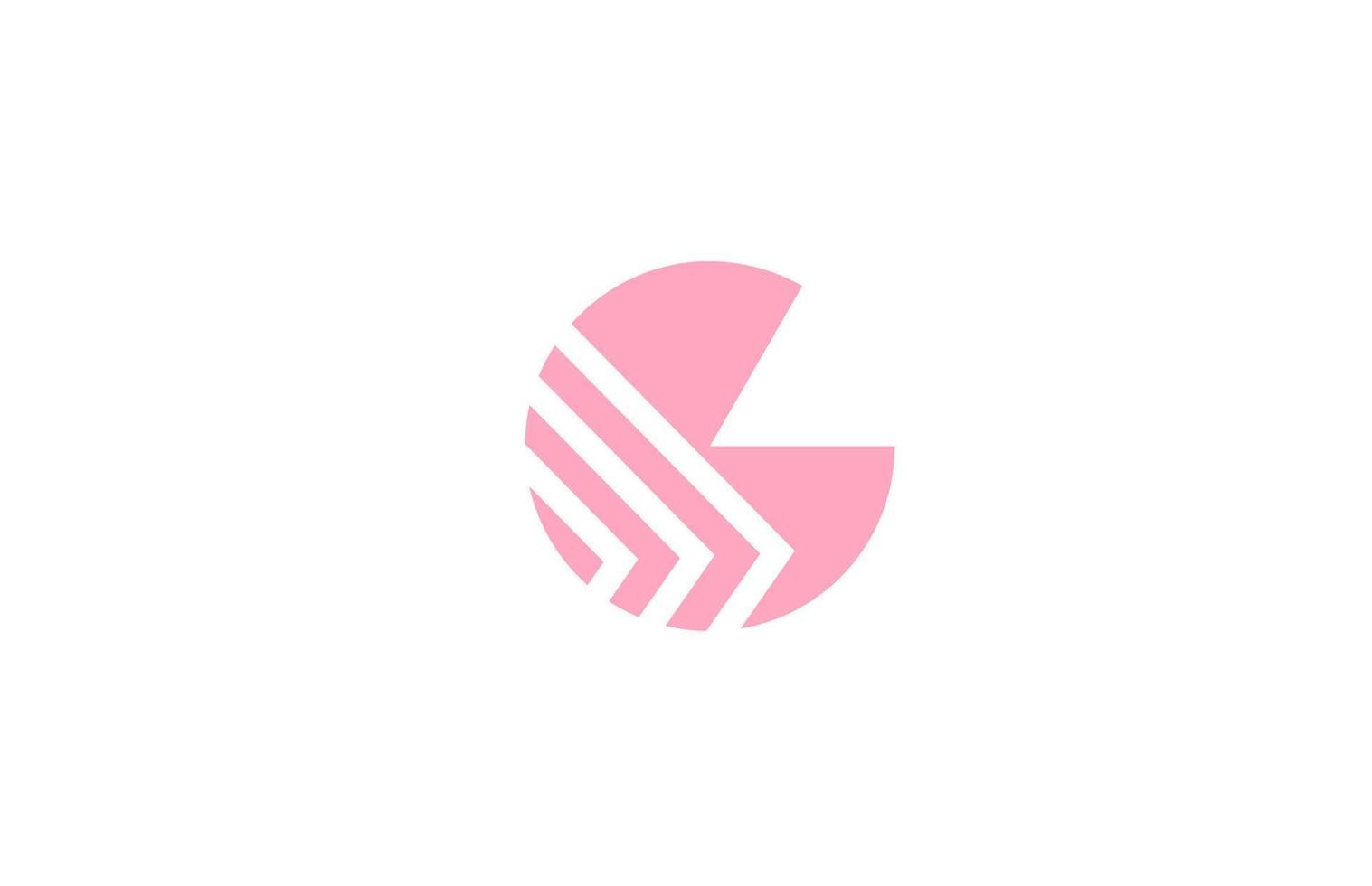 rosa brev g alfabet logotyp ikon med linje design. kreativ geometrisk mall för företag och företag vektor