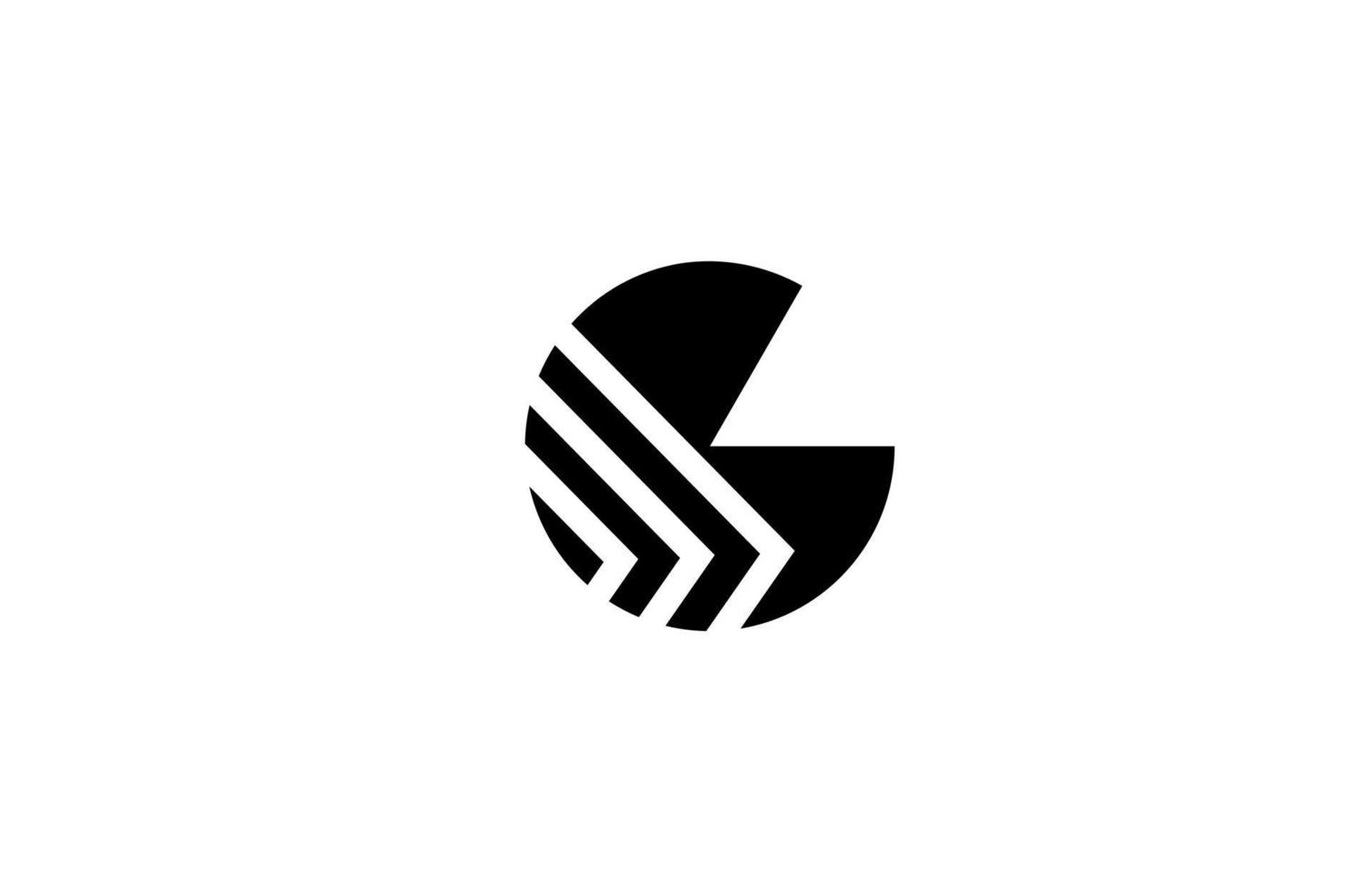 svart vit geometrisk g alfabet brev logotyp ikon design. kreativ mall för företag och företag vektor