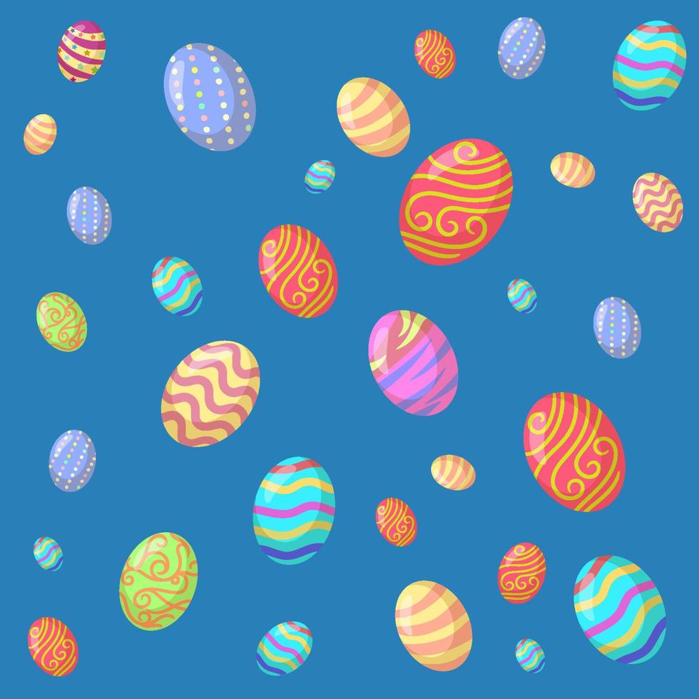 Lycklig påsk illustration bakgrund samlingar. vektor eps 10. klotter tecknad serie av ägg för firande av påsk dag.