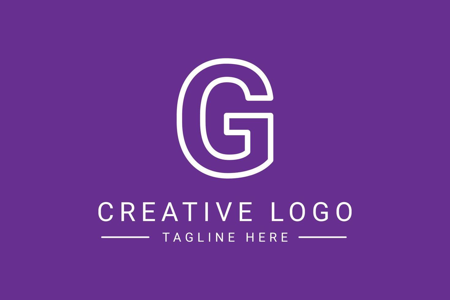 modern kreativ brev g vektor logotyp design. minimalistisk platt linje logotyp design. monogram logotyp design. initialer baserad mall och brev i vektor.