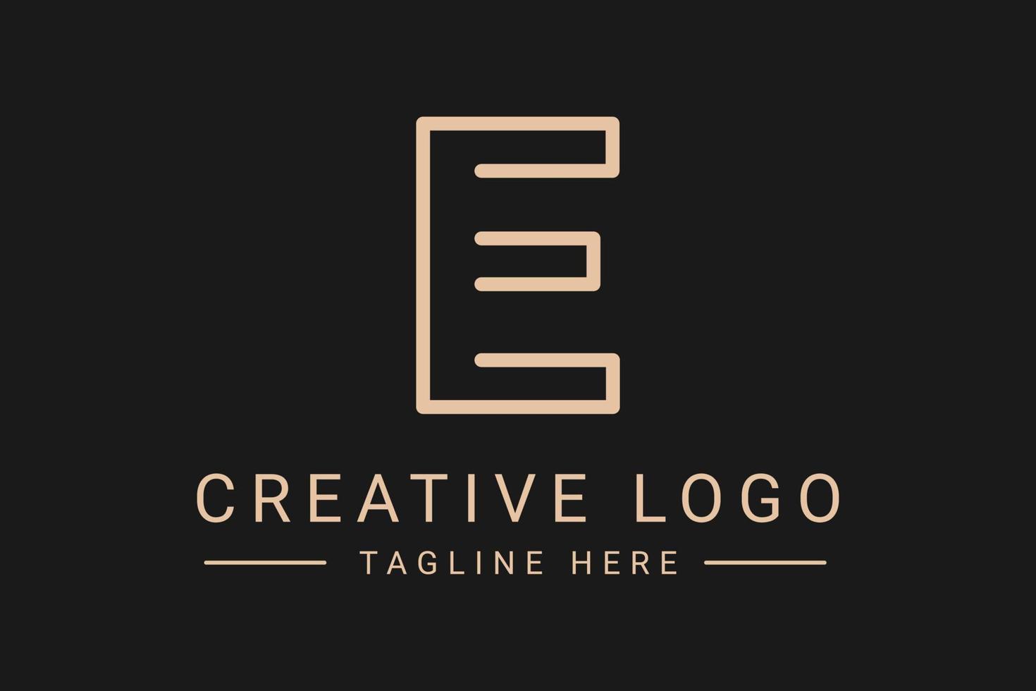 modern kreativ brev e vektor logotyp design. minimalistisk platt linje logotyp design. monogram logotyp design. initialer baserad mall och brev i vektor.