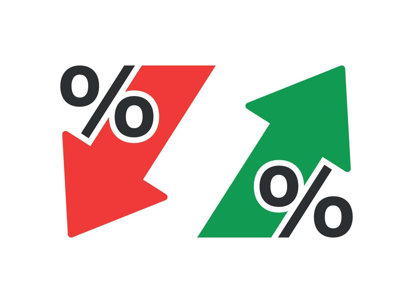 tillväxt vinst ikon i platt stil. procentsats pil upp och ner vektor illustration på isolerat bakgrund. finansiera intressera Betygsätta tecken företag begrepp.